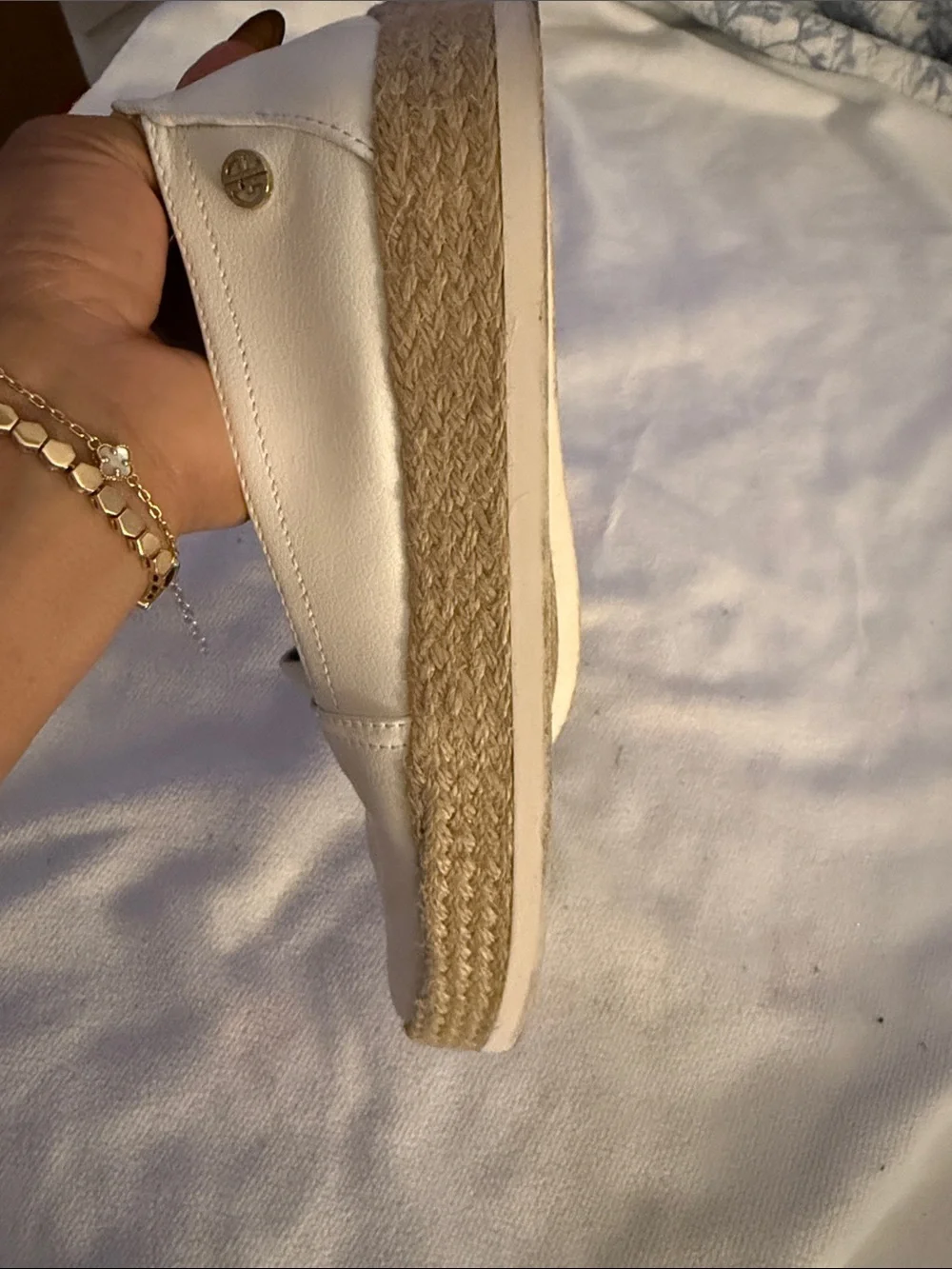 Giani Bernini Cream Espadrille Slip-On Flats
